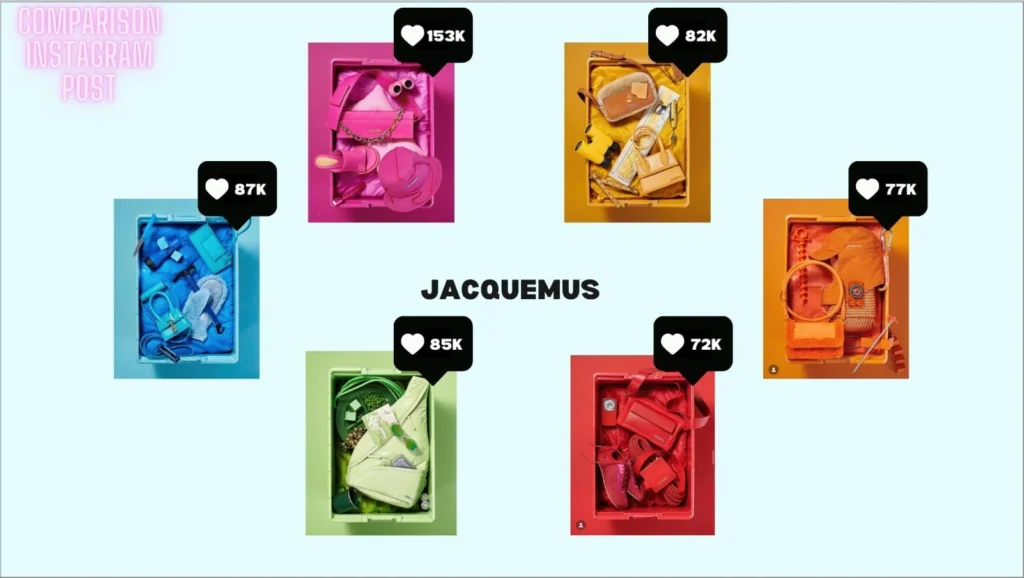 Marketing  e colori nel mondo digital: esempio Jacquemus post